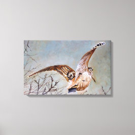 Woodcock in vlucht canvas afdruk
