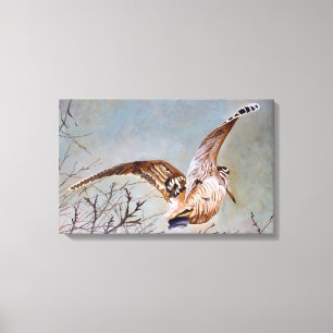 Woodcock in vlucht canvas afdruk
