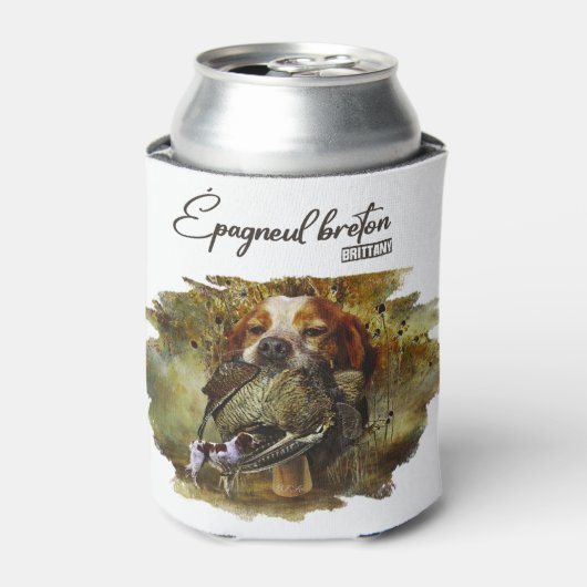 Woodcock jacht met Brittany Spaniel Blikjeskoeler (Blikje Voorkant)