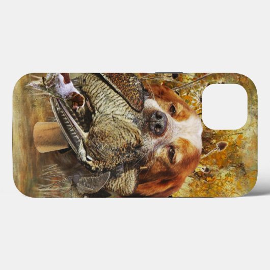 Woodcock jacht met Brittany Spaniel Case-Mate iPhone Case (Achterkant (horizontaal))
