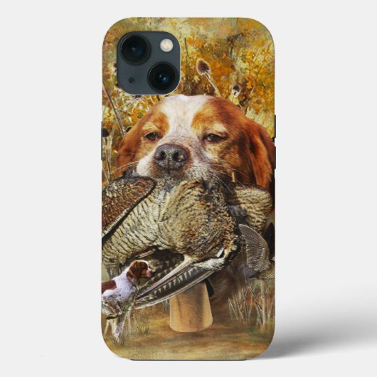 Woodcock jacht met Brittany Spaniel Case-Mate iPhone Case (Achterkant)