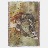 Woodcock jacht met Brittany Spaniel Deken (Voorkant Verticaal)
