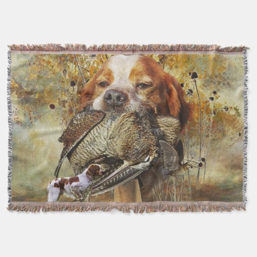 Woodcock jacht met Brittany Spaniel Deken (Voorkant)