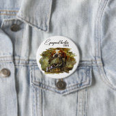 Woodcock jacht met Brittany Spaniel Ronde Button 7,6 Cm (In situ)