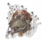 Woodcock jacht met Brittany Spaniel Sticker (Voorkant)