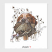 Woodcock jacht met Brittany Spaniel Sticker (Vel)