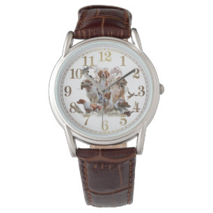 Woodcock jacht met Brittany Spaniel Watch Horloge