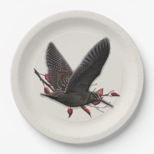 Woodcock Papieren Bordje (Voorkant)