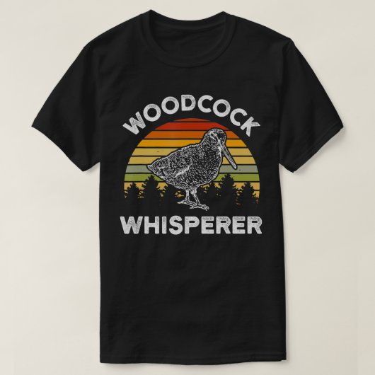 Woodcock Whisperer Tree Birds Retro  Woodco T-shirt (Design voorkant)
