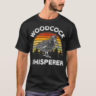 Woodcock Whisperer Tree Birds Retro  Woodco T-shirt