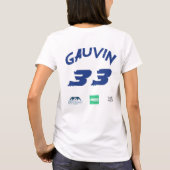 Woodcreek Whirlwinds Gauvin 33 Women's T Shirt (Achterkant)