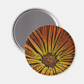 Woodcut Daisy Magneet (Voorkant / Achterkant)