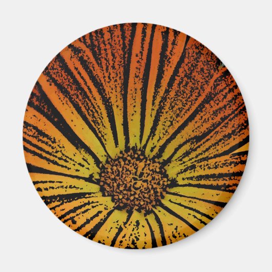 Woodcut Daisy Magneet (Voorkant)