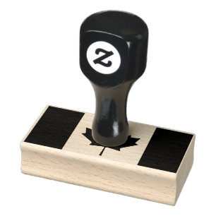 Woodcut Flag van Canada Rubberstempel