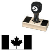 Woodcut Flag van Canada Rubberstempel (Gestempeld)