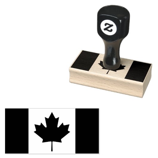 Woodcut Flag van Canada Rubberstempel (Gestempeld)