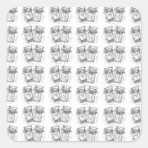 Woodcut Pill Bottles Pattern Sticker