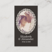 Woodcut Wreath Party Ticket - Black (Voorkant)