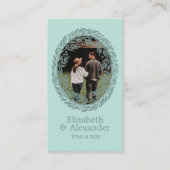 Woodcut Wreath Party Ticket - Mint (Voorkant)