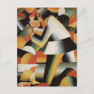 Woodcutter door Kazimir Malevich Briefkaart