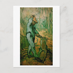 Woodcutter (na Millet) F670 Van Gogh Fine Art Briefkaart