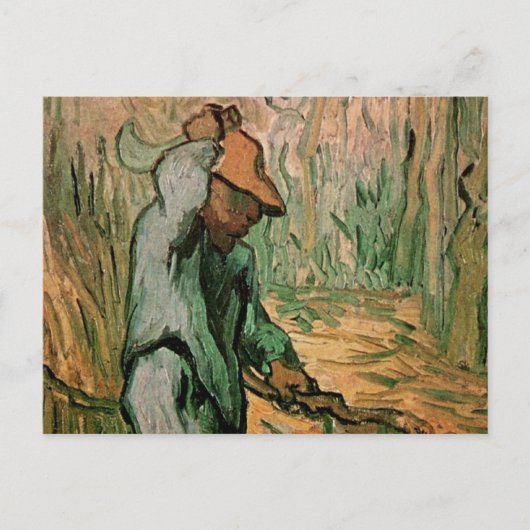 Woodcutter (na Millet) van Vincent van Gogh Briefkaart (Voorkant)