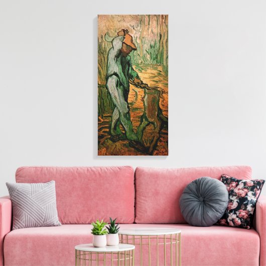 Woodcutter (na Millet) van Vincent van Gogh Canvas Afdruk (Insitu (Woonkamer))