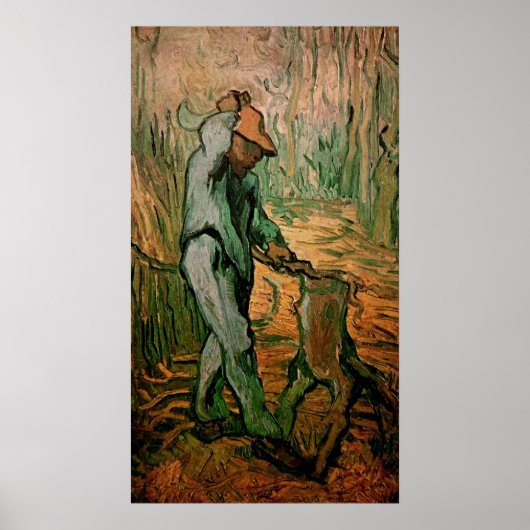Woodcutter (na Millet) van Vincent van Gogh Poster (Voorkant)
