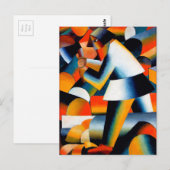 Woodcutter van Kazimir Malevich (1912) Briefkaart (Voorkant / Achterkant)
