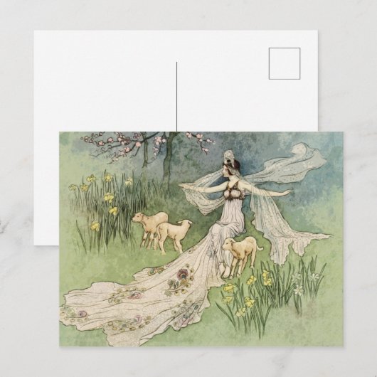 Woodcutter's Daugher Princess  Fairy Tale Briefkaart (Voorkant / Achterkant)
