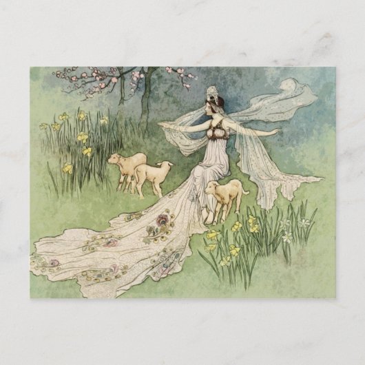 Woodcutter's Daugher Princess Fairy Tale Briefkaart (Voorkant)