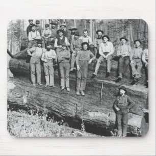 Woodcutters in Californië, 1891 Muismat