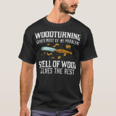 Wooddraaiend Lathe Tools Project Woodturner ecavat T-shirt (Voorkant)