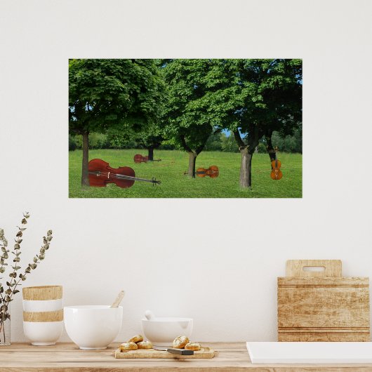 Wooded String Quartet Poster (Keuken)