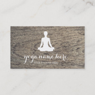 Wooden Achtergrond Elegant Meditation Om Logo Yoga Visitekaartje