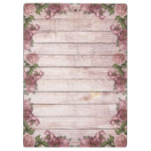 Wooden Achtergrond Modern Elegant Roze Magenta Roo Klembord (Achterkant)