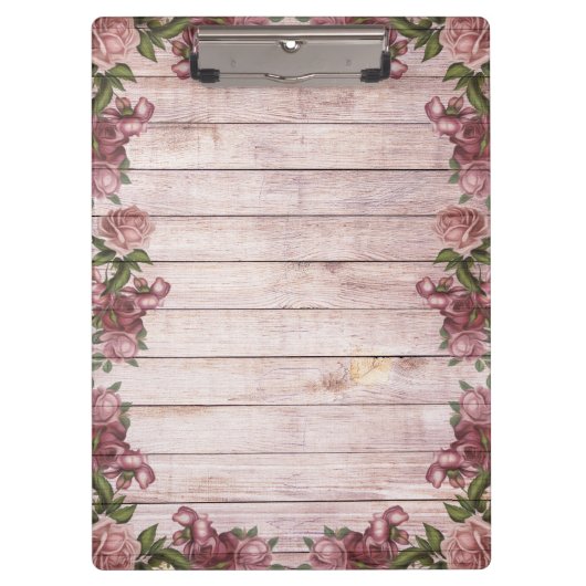 Wooden Achtergrond Modern Elegant Roze Magenta Roo Klembord (Voorkant)