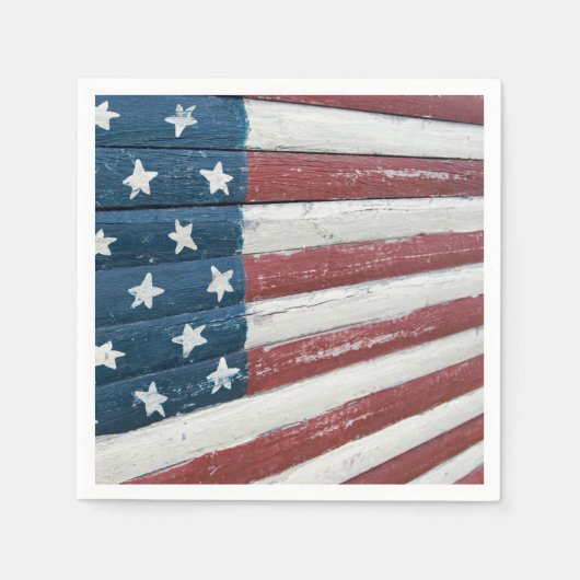 Wooden American Flag Servet (Voorkant)