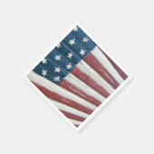 Wooden American Flag Servet (Hoek)