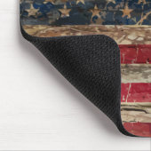 Wooden  Amerikaanse vlag Muismat (Hoek)