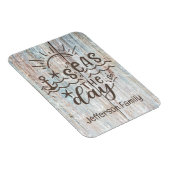 Wooden Anchor gepersonaliseerde Zeeen de Day Cruis Magneet (Rechterzijde)