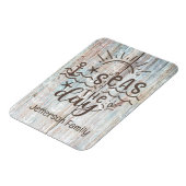 Wooden Anchor gepersonaliseerde Zeeen de Day Cruis Magneet (Linkerzijde)