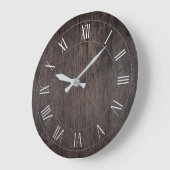 Wooden Antiek Roman Numeral Round Wall Clock Grote Klok (Hoek)