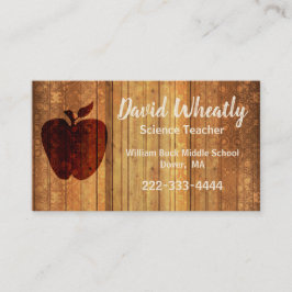 Wooden Apple-leraar Visitekaartje