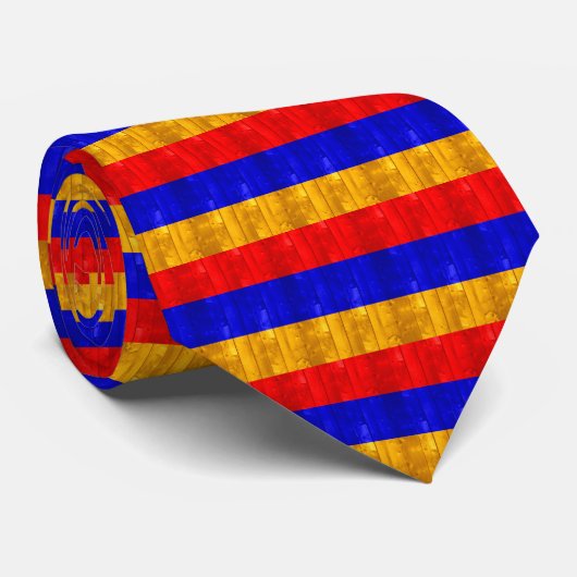 Wooden Armenian Flag Stropdas (Opgerold)