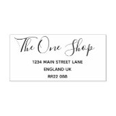 Wooden Art Stamp - Bedrijfsnaam en adres Rubberstempel (Afrduk)