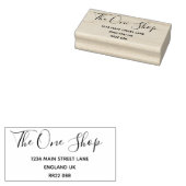 Wooden Art Stamp - Bedrijfsnaam en adres Rubberstempel (Gestempeld)