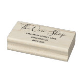 Wooden Art Stamp - Bedrijfsnaam en adres Rubberstempel (Stempel)