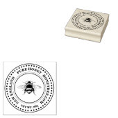Wooden Art Stamp - Bedrijven Zuivere Honing Rubberstempel (Gestempeld)