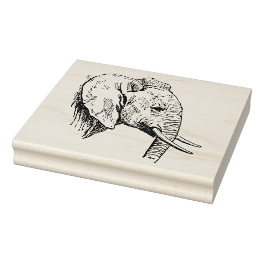 Wooden Art Stamp - Elephant Rubberstempel (Stempel)